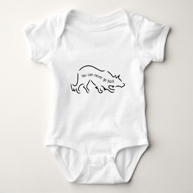 Border Collies - You Can Never Go Back Baby Bodysuit (Front)