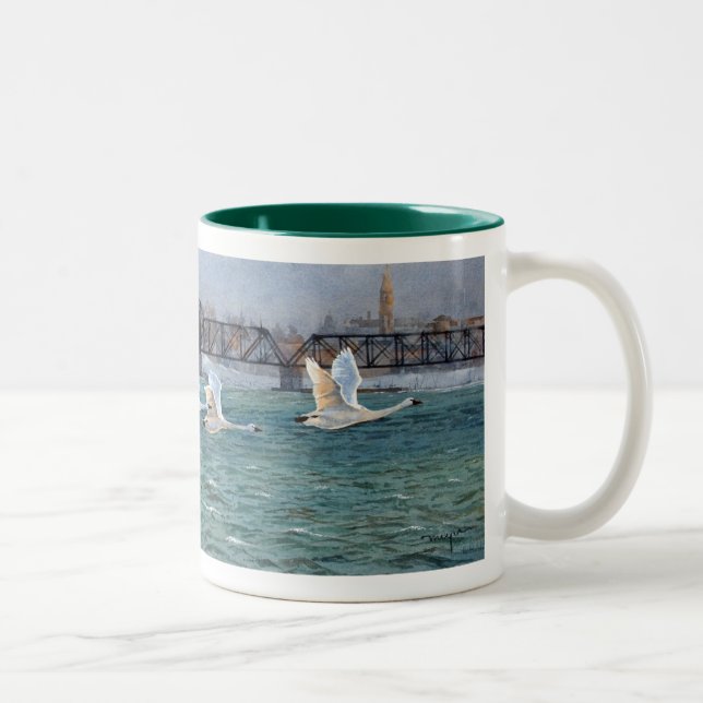 Border Crossing Two-Tone Coffee Mug (Right)