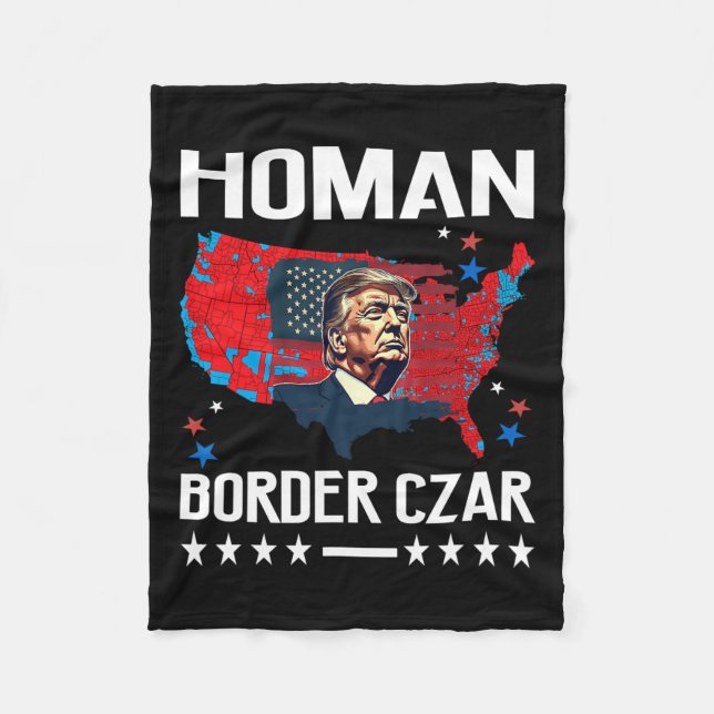 Border Czar Tom Homan Trump President Elect Mega S Fleece Blanket (Front)