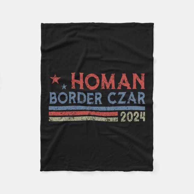 Border Czar Tom Homan Trump President Election Meg Fleece Blanket (Front)
