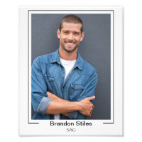 Border Frame Actor Headshot 8x10 Name and Text Pho