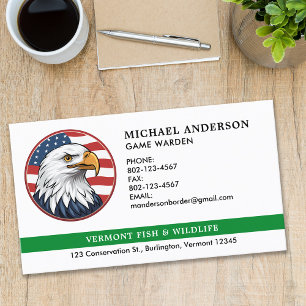 Border Patrol Thin Green Line Military Police Logo Business Card