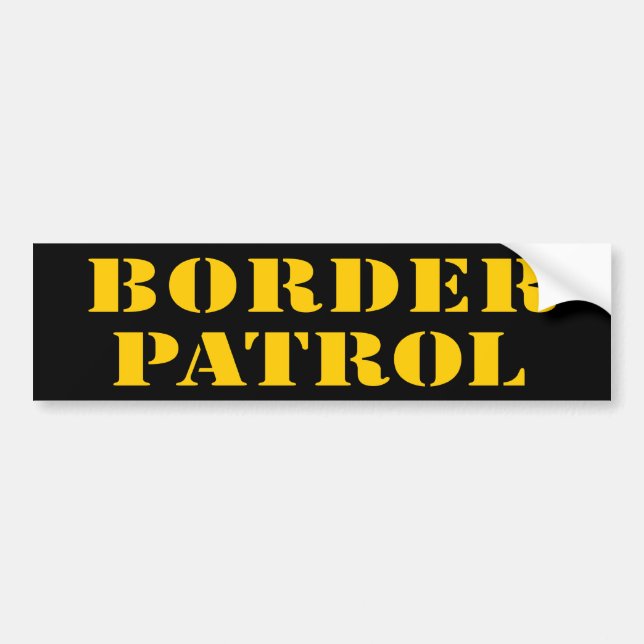 BORDER PATROL  (v180) Bumper Sticker (Front)