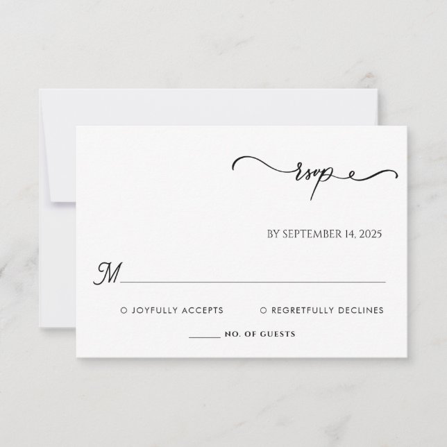 Border Picture Frames Photo Most Popular Wedding RSVP Card (Front)