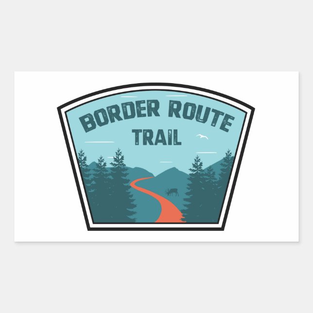 Border Route Trail Minnesota Rectangular Sticker (Front)