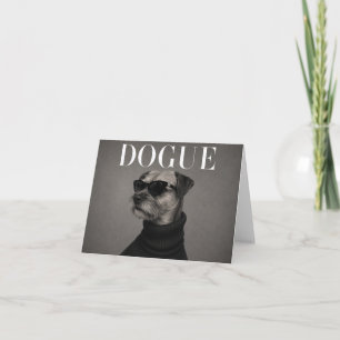 Border Terrier Chic Dog Portrait Thank You Cards