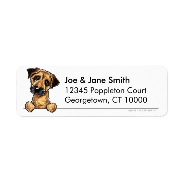 Border Terrier Clean & Simple Return Address Label (Front)