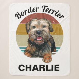 Border Terrier Custom Sherpa Blanket