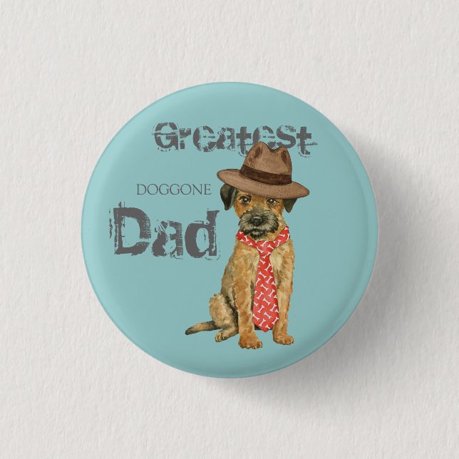 Border Terrier Dad 3 Cm Round Badge (Front)