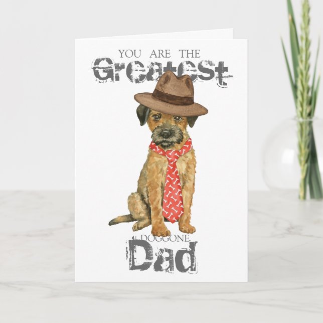 Border Terrier Dad Card (Front)