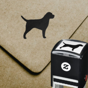 Border Terrier Dog Breed Silhouette Self-inking Stamp