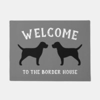 Border Terrier Dog Breed Silhouettes Custom