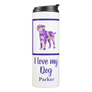 Border Terrier Dog Cute Silhouette PPY&B Thermal Tumbler