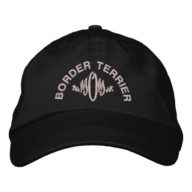 Border Terrier Dog MOM Embroidered Hat (Front)