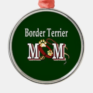 Border Terrier Dog MOM Metal Ornament