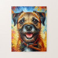 Border Terrier Dog Portrait Acrylic Art Print Dog