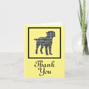 Border Terrier Dog Thank You Greeting Card