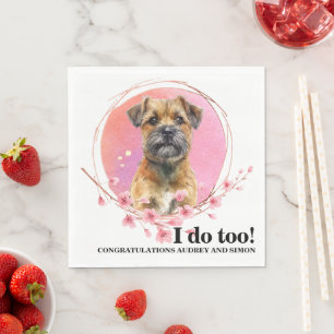 Border Terrier I Do Too Napkins with Dogs Photo