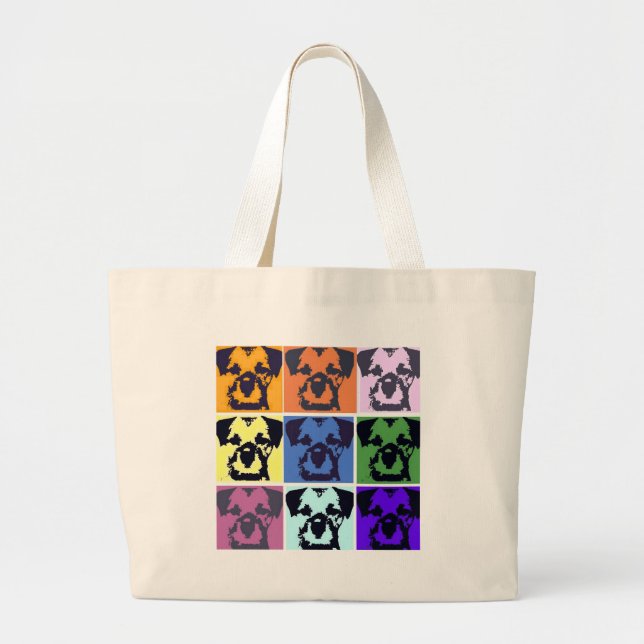 Border Terrier  Large Tote Bag (Front)