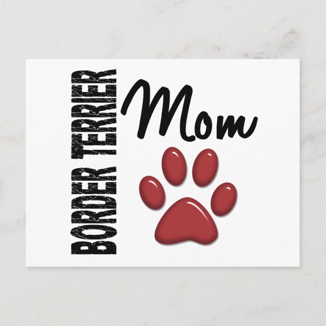 Border Terrier Mum 2 Postcard (Front)