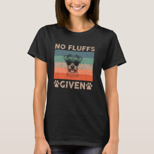 Border Terrier No Fluffs Given Funny Dad Mum Retro T-Shirt