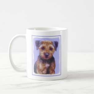 Border Terrier Painting - Cute Original Dog Art Coffee Mug