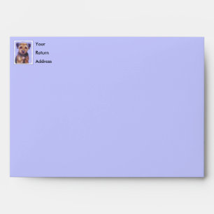 Border Terrier Painting - Cute Original Dog Art Envelope