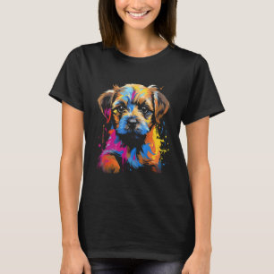 Border Terrier Puppy Best Dog Walking Pet Fan T-Shirt