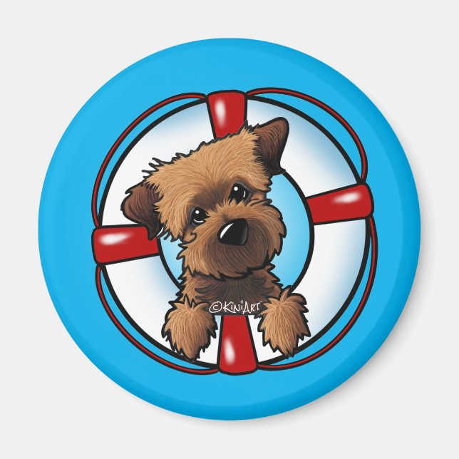 Border Terrier Rescue Magnet (Front)