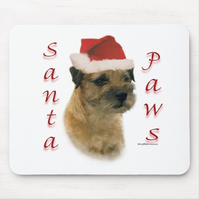 Border Terrier Santa Paws Mouse Pad (Front)