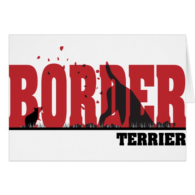 Border Terrier Silhouette (Front Horizontal)