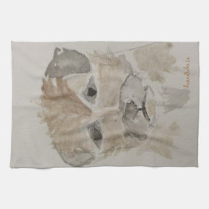 Border Terrier Tea  Tea Towel