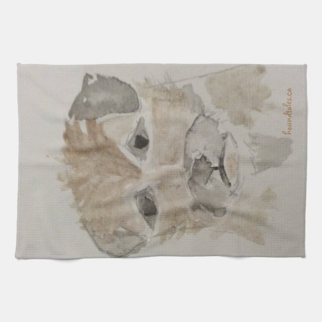 Border Terrier Tea  Tea Towel (Horizontal)