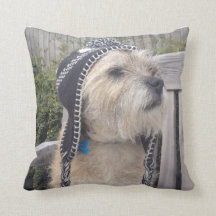 Border Terrier throw cushion