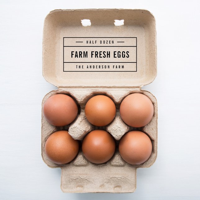 Bordered Bold Farm Fresh Eggs Self-inking Stamp (Creator Uploaded)
