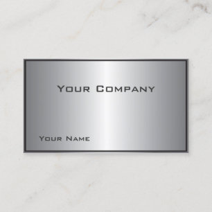 Bordered Silver Shine Corporate Business Card