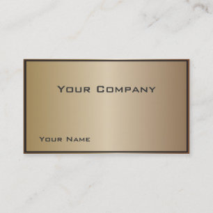 Bordered Simple Bronze Corporate Business Card