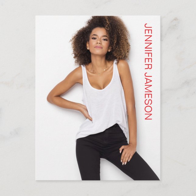 Borderless Actor Model Talent Promo Postcard (Front)
