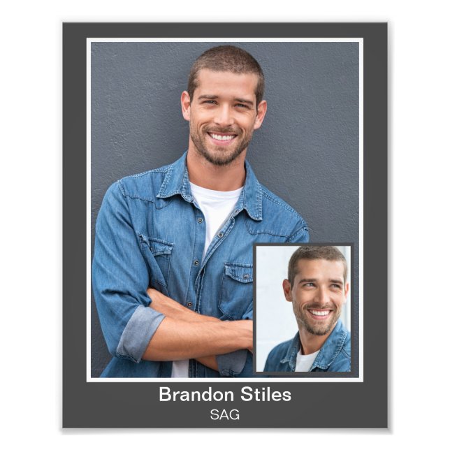Borderline Actor Headshot 8x10 Insert Photo Print (Front)