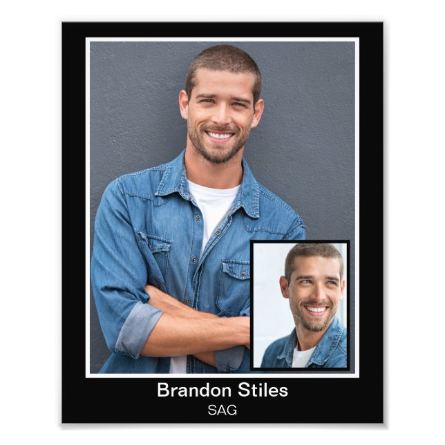Borderline Actor Headshot 8x10 Insert Photo Print (Front)