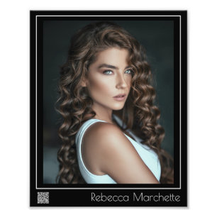 Borderline Actor Headshot 8x10   QR Code Photo Print