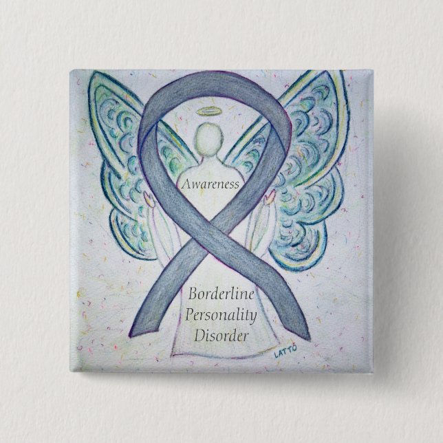 Borderline Personality Disorder (BPD) Ribbon Pins (Front)