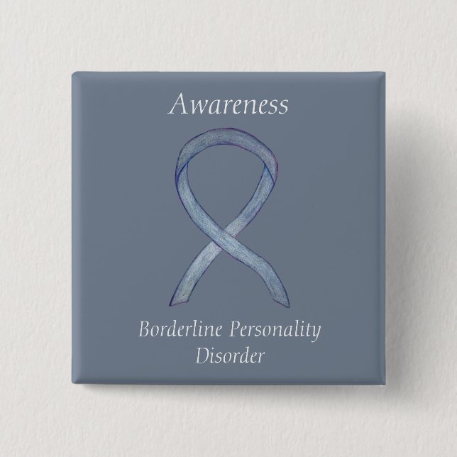 Borderline Personality Disorder (BPD) Ribbon Pins (Front)