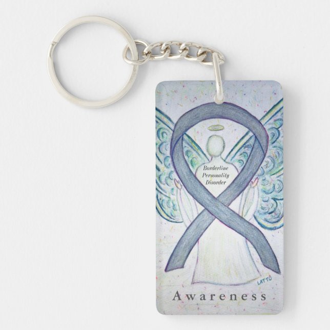 Borderline Personality Disorder Ribbon Keychain (Front)