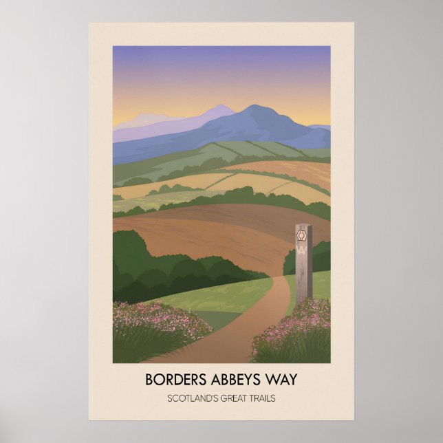 Borders Abbeys Way Scotlands Great Trails Poster (Front)