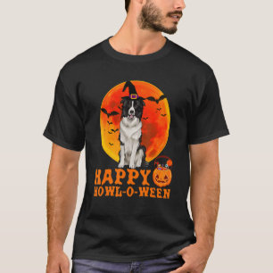 Borders Collie Dog Halloween Happy Howl O Ween  Do T-Shirt