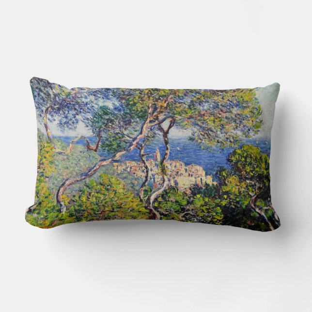Bordighera, by Claude Monet Lumbar Cushion (Front)
