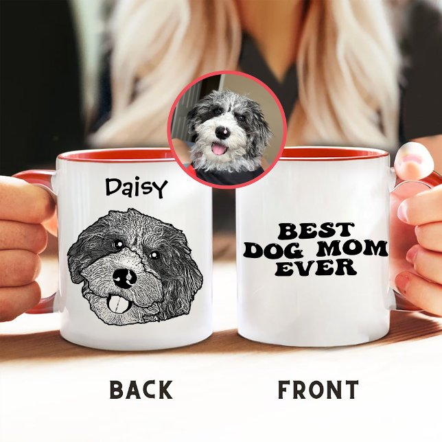 Bordoodle Dog Hand Drawing Personalised Mug (Creator Uploaded)
