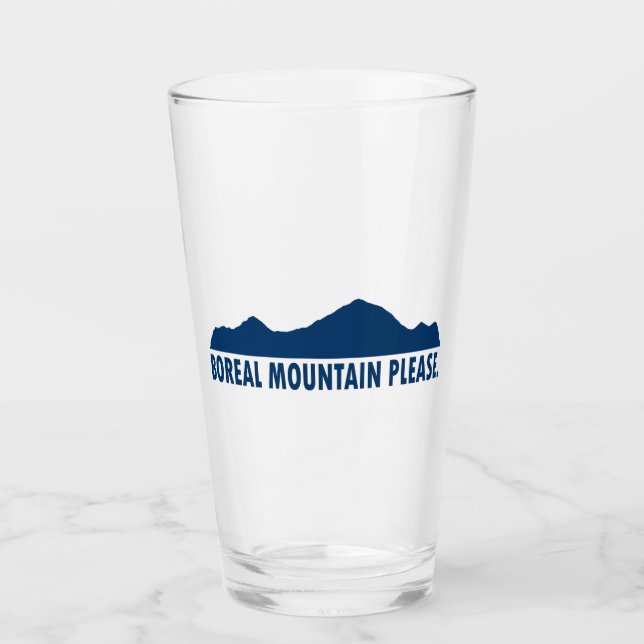 Boreal Mountain California Please Glass (Front)