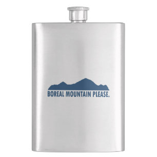 Boreal Mountain California Please Hip Flask